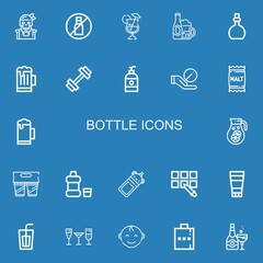 Editable 22 bottle icons for web and mobile