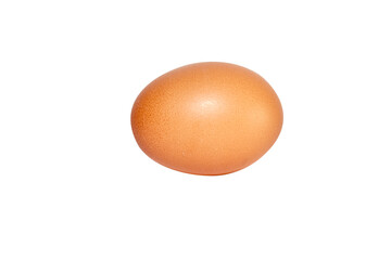 Closeup of Fresh Chicken Eggs isolated on a white background with copy space.
