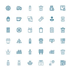 Editable 36 recycle icons for web and mobile