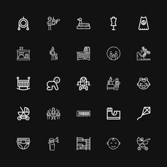 Editable 25 kid icons for web and mobile