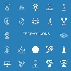 Editable 22 trophy icons for web and mobile