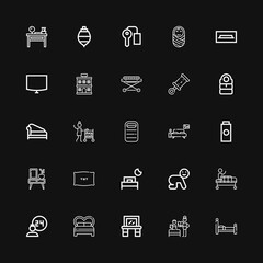 Editable 25 bed icons for web and mobile