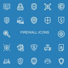 Editable 22 firewall icons for web and mobile