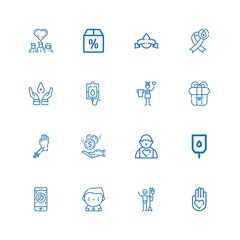Editable 16 give icons for web and mobile