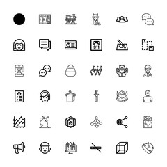 Editable 36 group icons for web and mobile