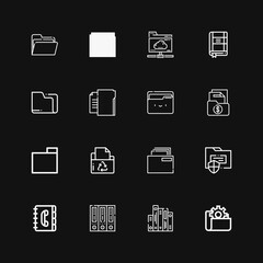 Editable 16 directory icons for web and mobile