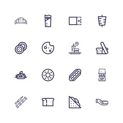 Editable 16 bread icons for web and mobile