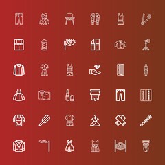 Editable 36 accessories icons for web and mobile