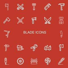 Editable 22 blade icons for web and mobile