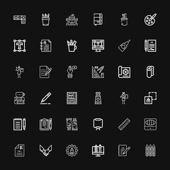 Editable 36 pen icons for web and mobile