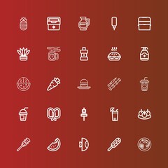 Editable 25 fresh icons for web and mobile