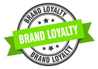 brand loyalty label sign. round stamp. band. ribbon