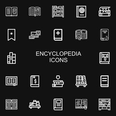 Editable 22 encyclopedia icons for web and mobile