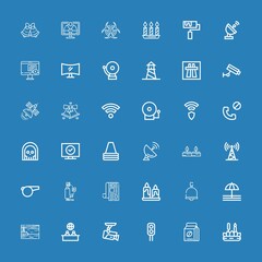 Editable 36 signal icons for web and mobile