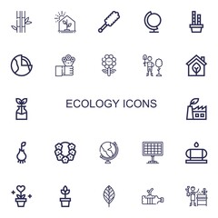 Editable 22 ecology icons for web and mobile