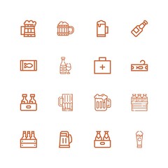 Editable 16 canned icons for web and mobile