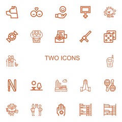 Editable 22 two icons for web and mobile