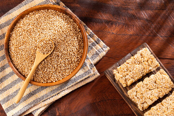Traditional amaranth bar with sesame and honey - Amaranthus