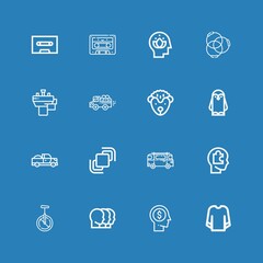 Editable 16 side icons for web and mobile