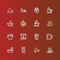 Editable 16 herbal icons for web and mobile