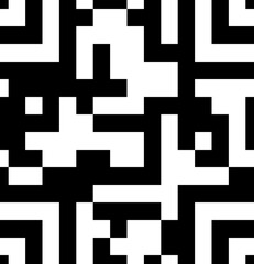 Seamless pattern abstract digital code scanner barcode template