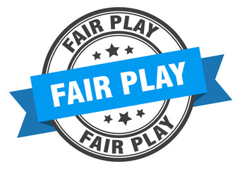 fair play label sign. round stamp. band. ribbon