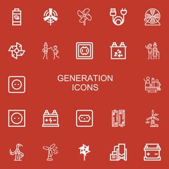 Editable 22 generation icons for web and mobile