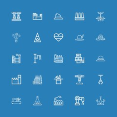 Editable 25 manufacture icons for web and mobile