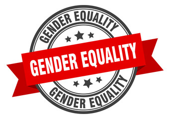 gender equality label sign. round stamp. band. ribbon