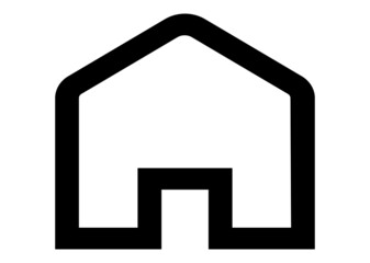 Home icon. House symbol illustration vector to be used in web applications. House flat pictogram isolated. Stay home. Line icon representing house for web site or digital apps