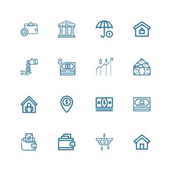Editable 16 loan icons for web and mobile
