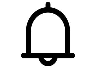 Notification bell icon for incoming inbox message. Vector ringing bell and notification number sign for alarm clock and smartphone application alert