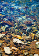 清流の水面　　上高地　梓川