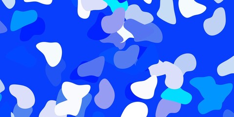 Fototapeta na wymiar Light blue vector texture with memphis shapes.