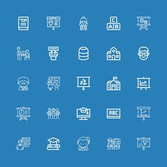 Editable 25 teaching icons for web and mobile