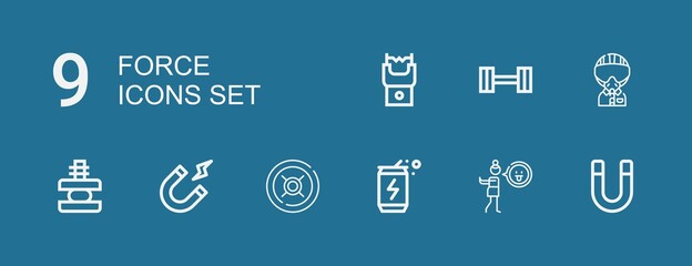 Editable 9 force icons for web and mobile