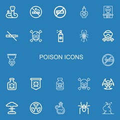 Editable 22 poison icons for web and mobile