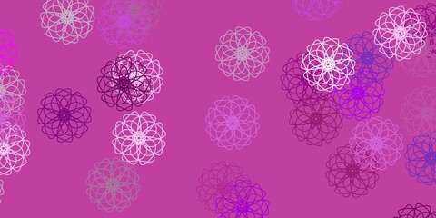 Light pink vector natural layout with flowers.