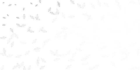 Light Gray vector template with businesswoman signs.