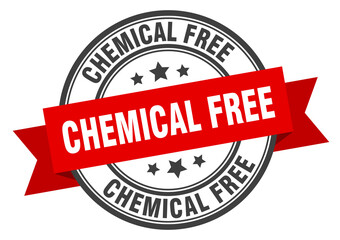 Obraz premium chemical free label sign. round stamp. band. ribbon