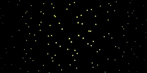 Dark Green, Yellow vector layout with bright stars. Decorative illustration with stars on abstract template. Pattern for new year ad, booklets.