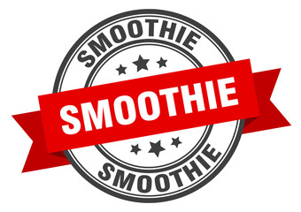 smoothie label sign. round stamp. band. ribbon