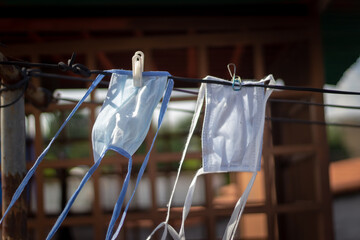 protection mask sowing in the sun