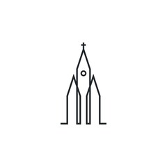Church logo template vector icon illustration
