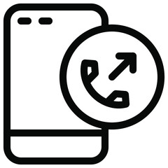 Smartphone icon. line icon. vector icon. vector illustration