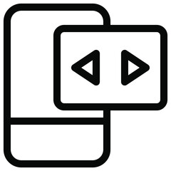 Smartphone icon. line icon. vector icon. vector illustration