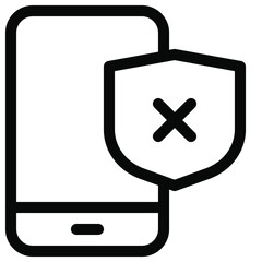 Smartphone icon. line icon. vector icon. vector illustration