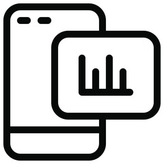 Smartphone icon. line icon. vector icon. vector illustration