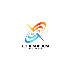 Galaxy icon logo design vector