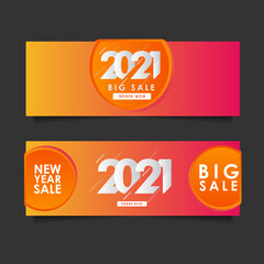 Happy New Years 2021 Big Sale Celebration Vector Template Design Illustration